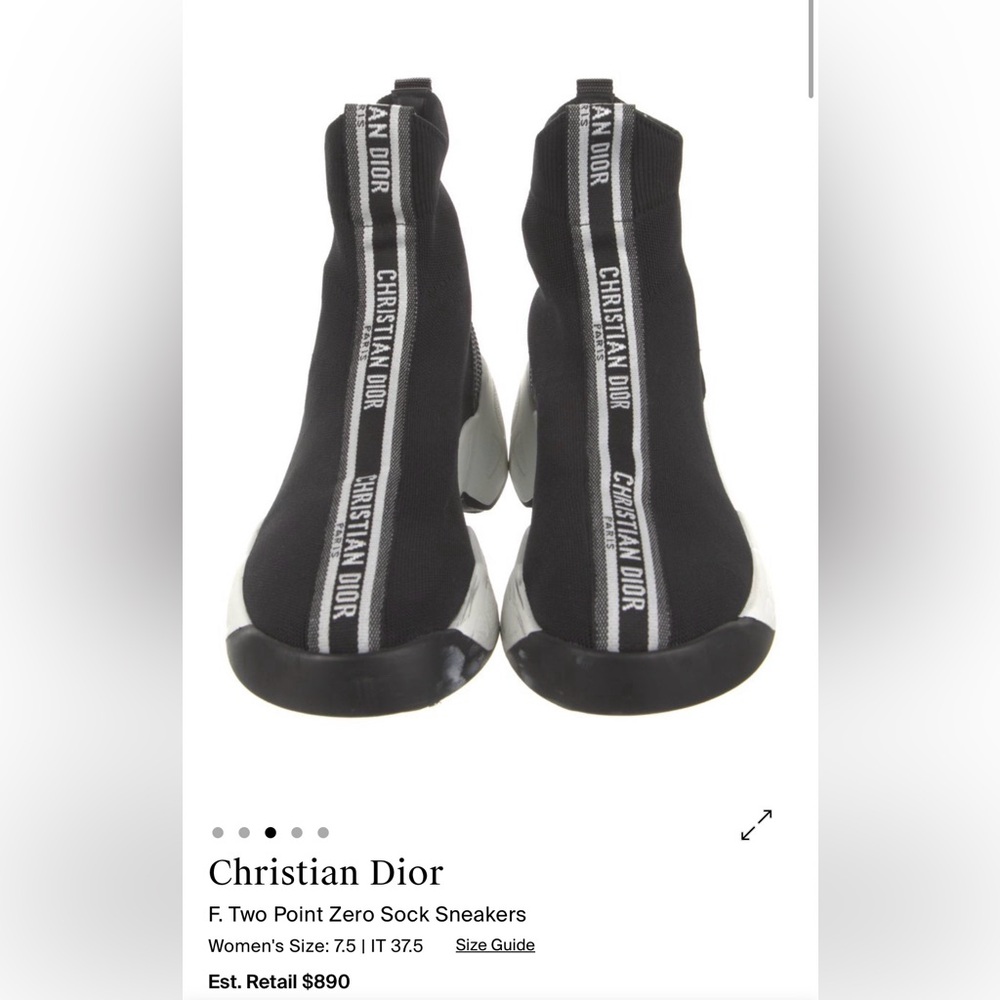 Dior Black & White Logo Sock Sneakers